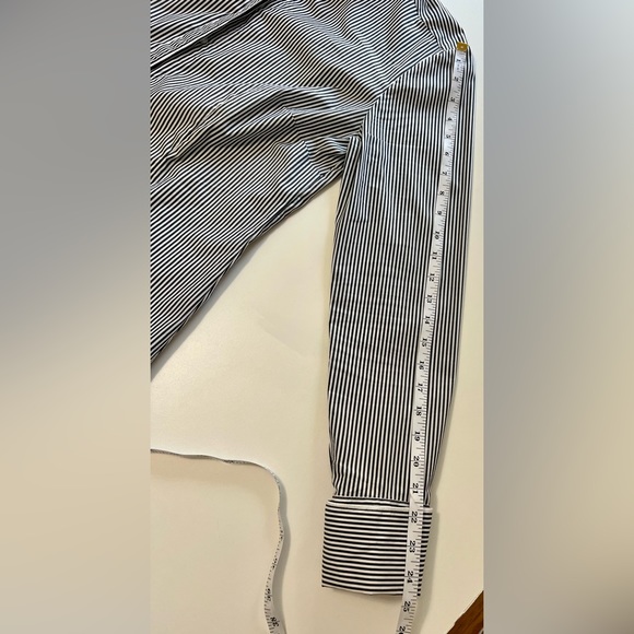 WHBM - Long Sleeve Crisp Poplin Striped Blouse - Picture 12 of 14